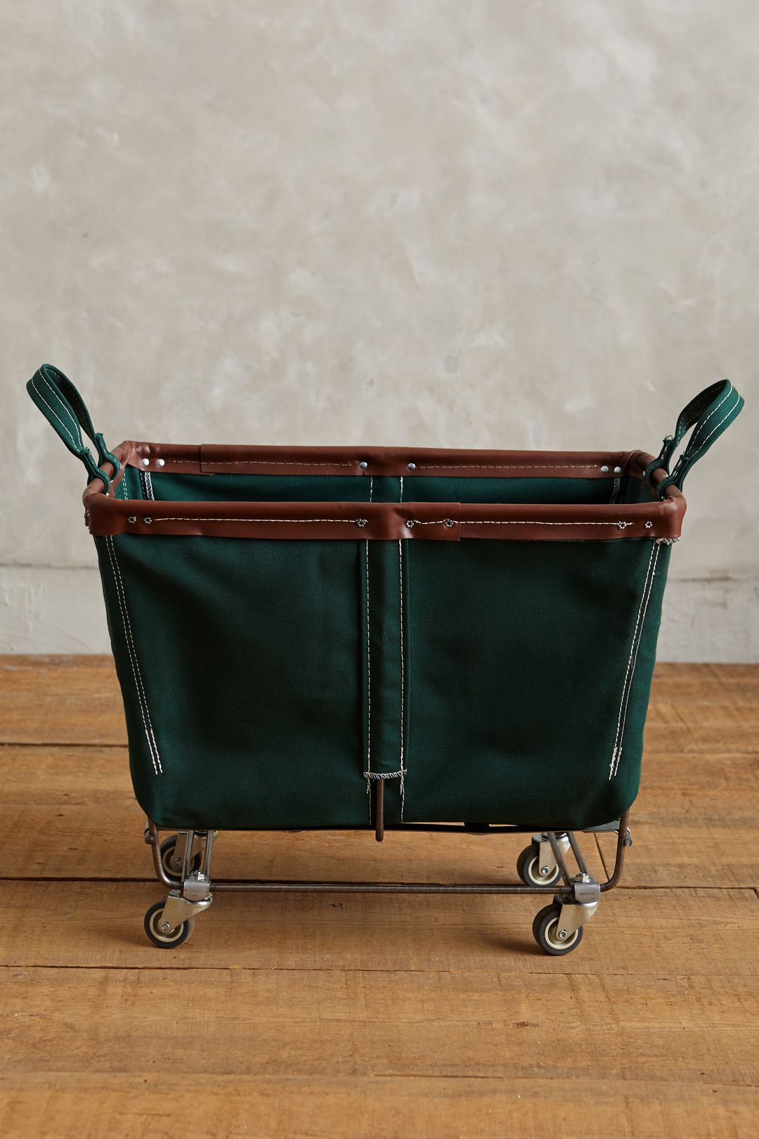 Medium Mobile Canvas Bin - Green, Standard, M