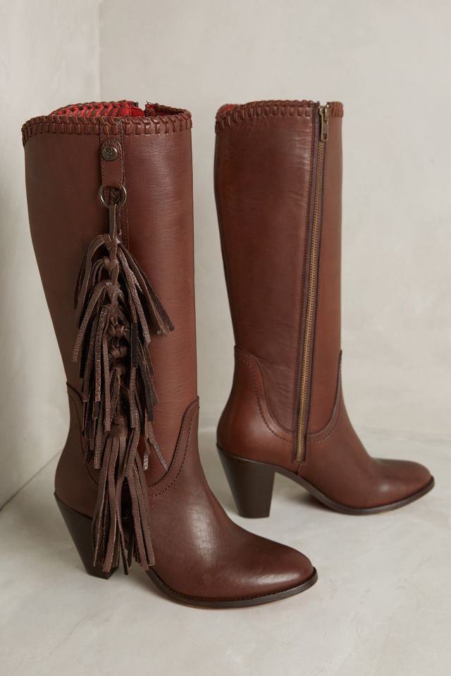 Trask Fringe Tassel Tall Boots