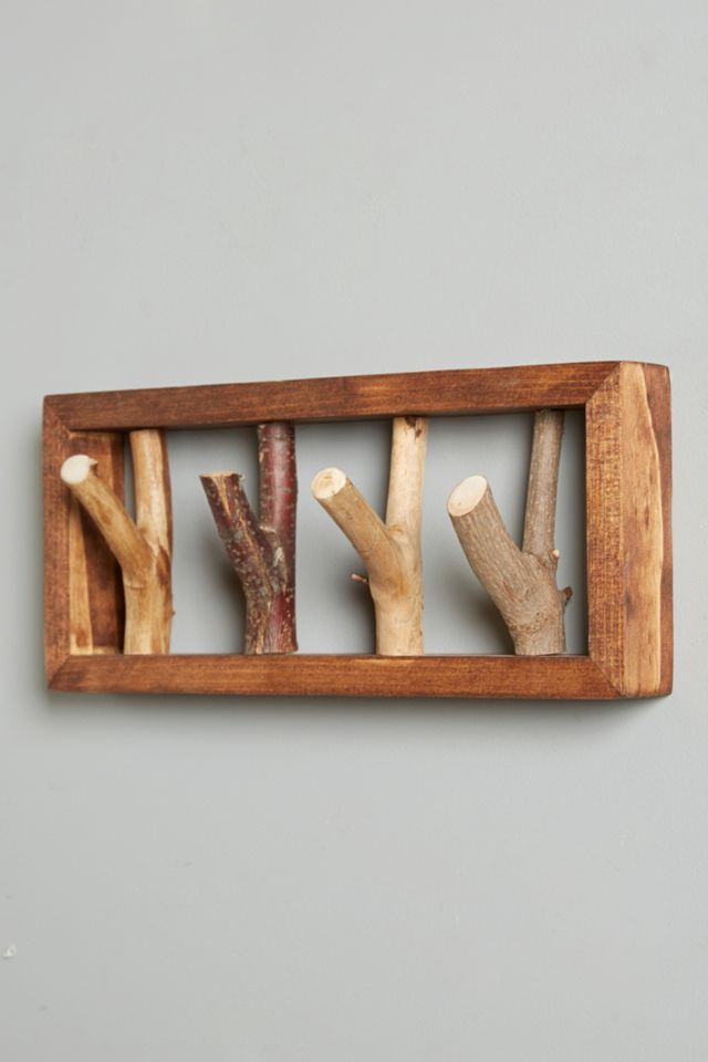 Framed Saplings Hook Rack #1