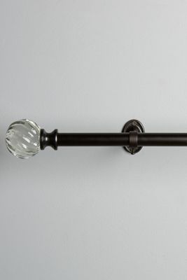 Glass Orb Curtain Rod