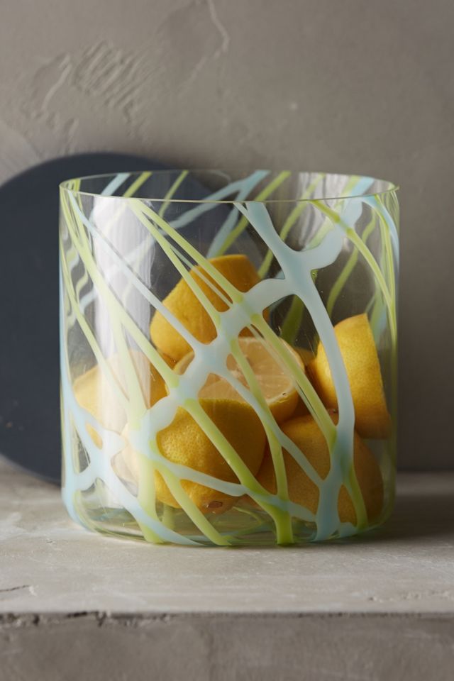 Painted Glass Food Storage Container #1