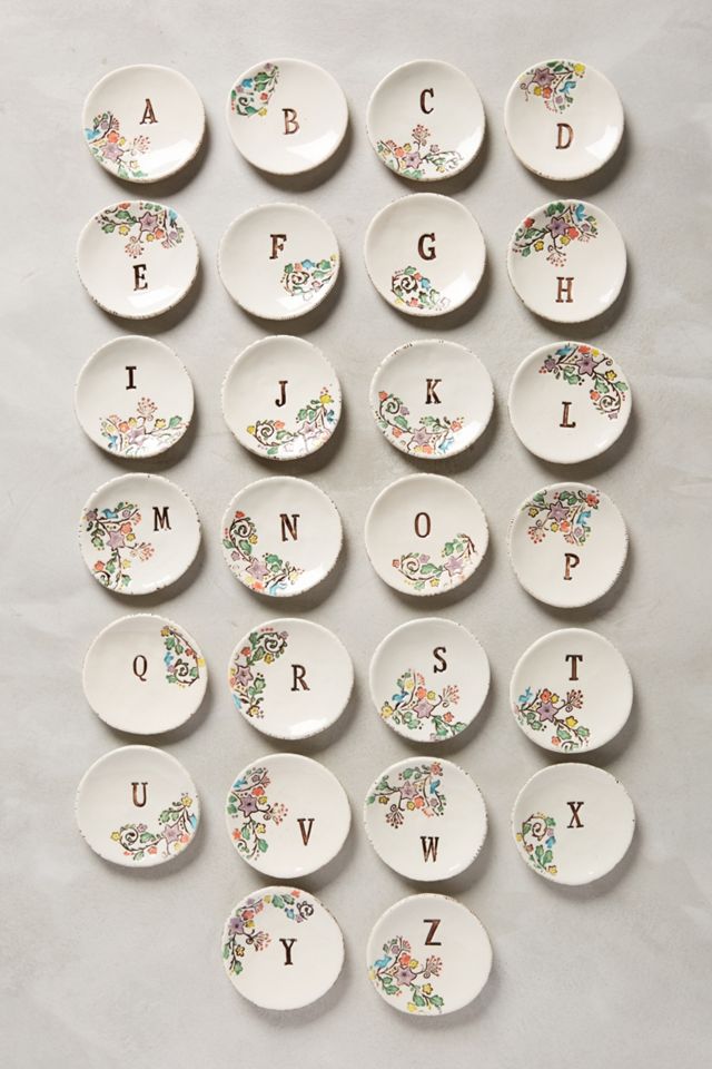 Monogrammed Garland Ring Dish #2