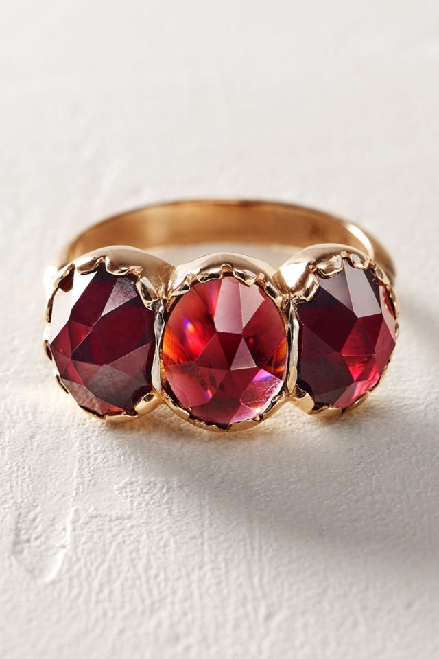 Garnet Trinity Ring #1