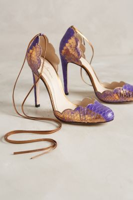 Anthropologie scalloped sale velvet heels