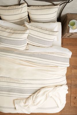 Coyuchi Rippled Stripe Duvet