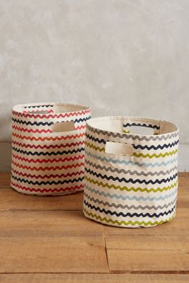 Squiggled Canvas Bin