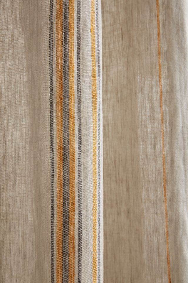 Coyuchi Striped Linen Shower Curtain #1