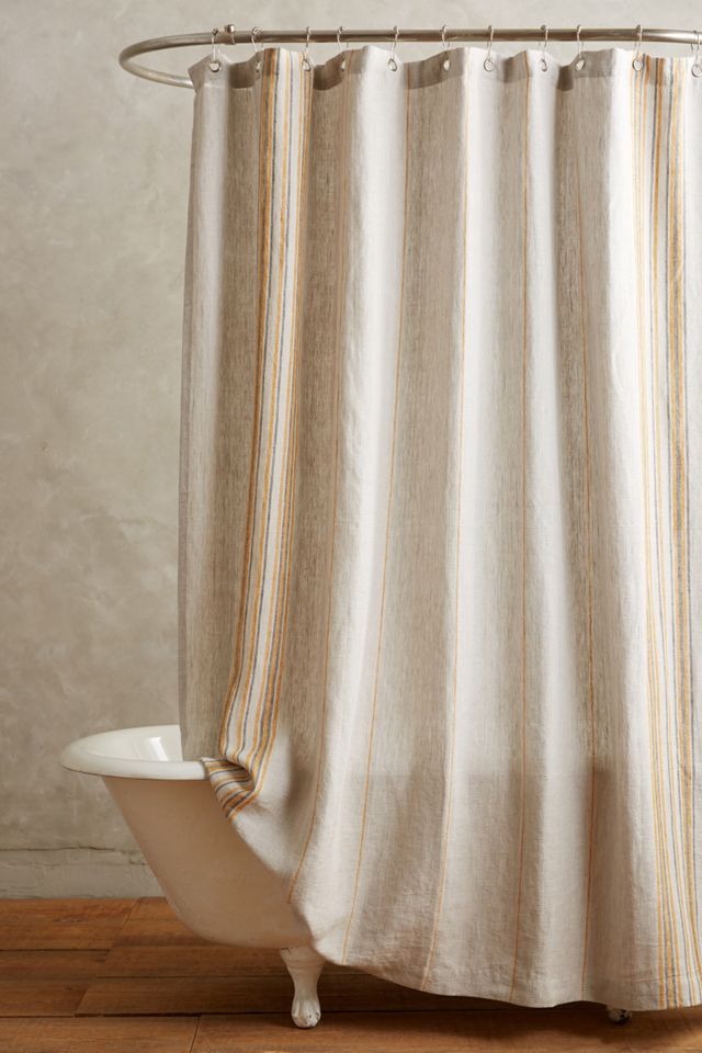 Coyuchi Striped Linen Shower Curtain Anthropologie