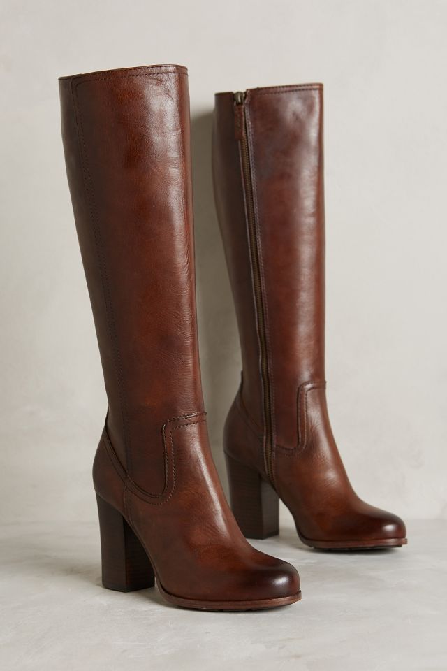 Frye parker tall boots brown on sale