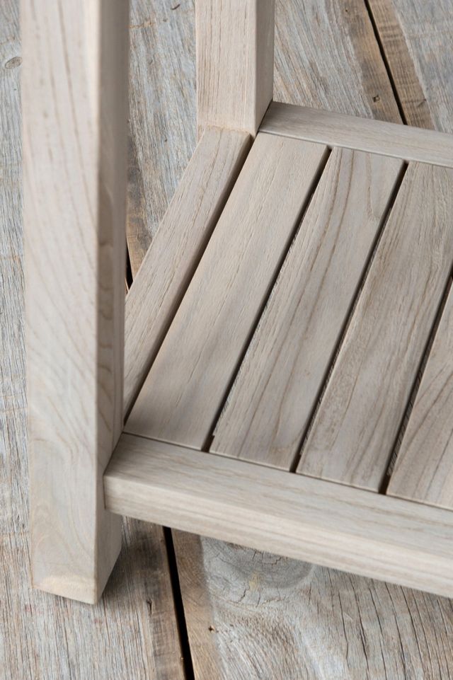 Vista Slatted Teak Console Table #4