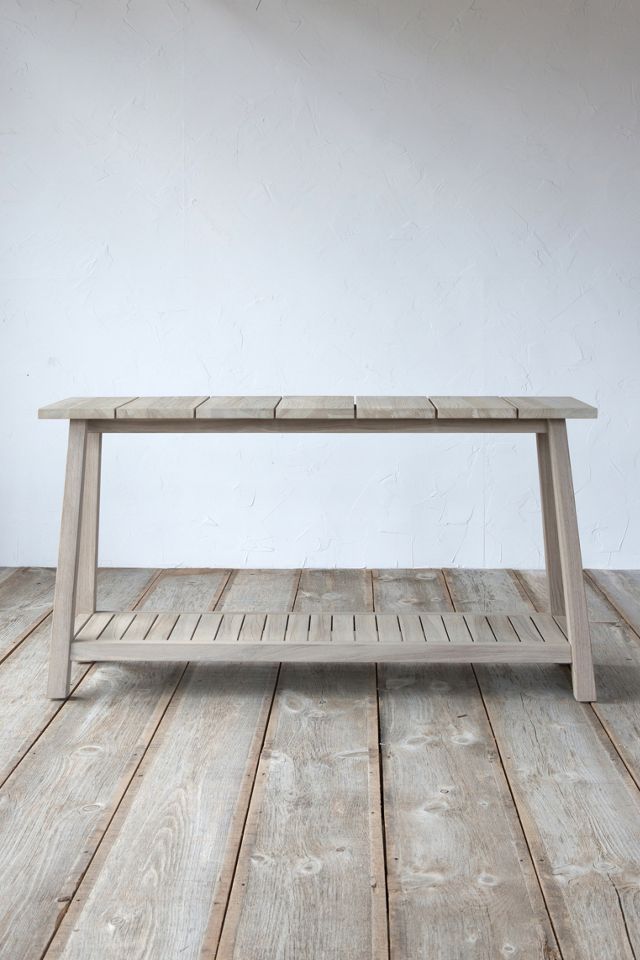Vista Slatted Teak Console Table #2