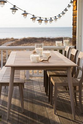 Inlet Teak Dining Table, 7'