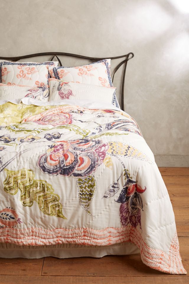 Woodblock Floral Quilt #1