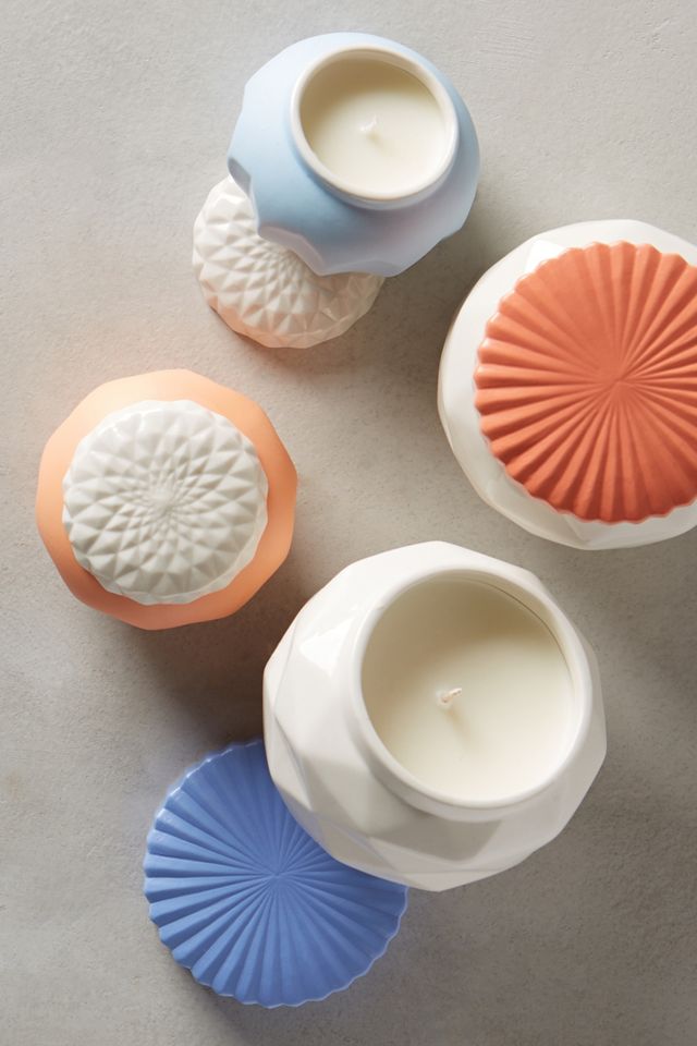 Faceted Ceramic Candle #2