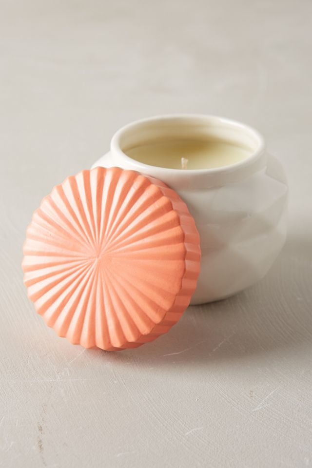 Faceted Ceramic Candle #3
