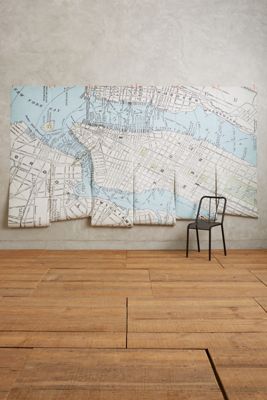 New York Map Mural 