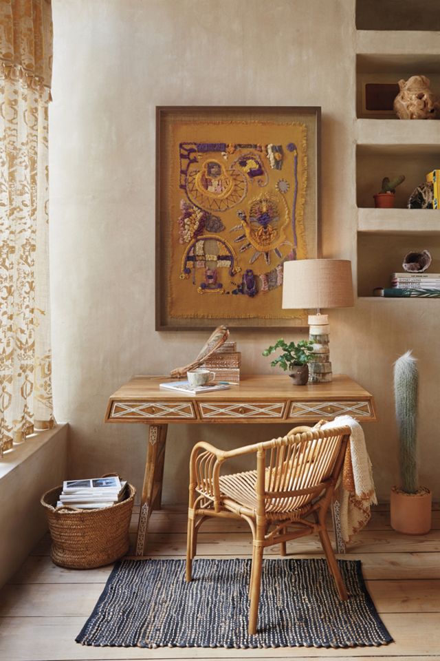 Carved Inlay Writing Desk #2