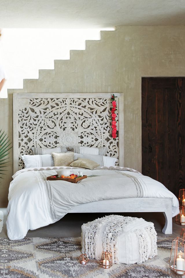 Anthropologie deals carved bed