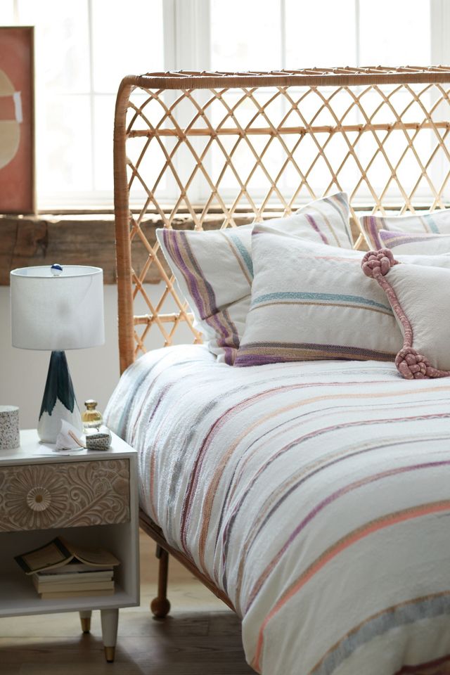 Anthropologie curved shop rattan bed