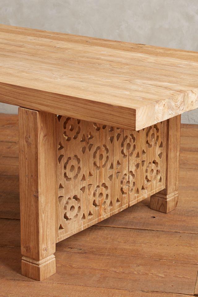 Handcarved Fretwork Dining Table, Rectangle #3