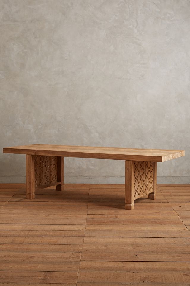 Handcarved Fretwork Dining Table, Rectangle #5