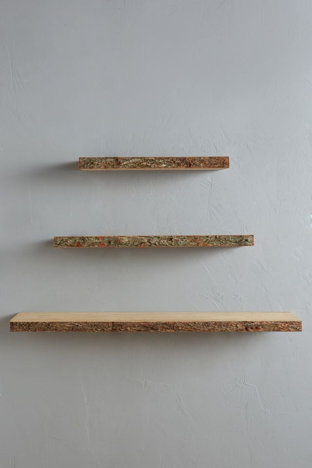 Live-Edge Wood Floating Shelf #1