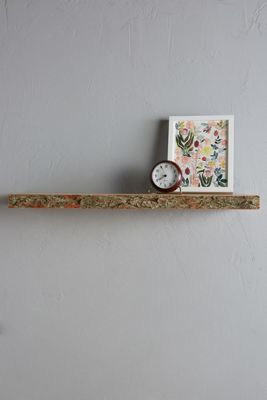Live-Edge Wood Floating Shelf