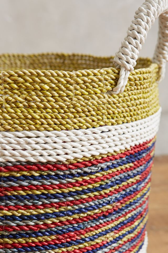 Handmade Market Stripe Baskets #1