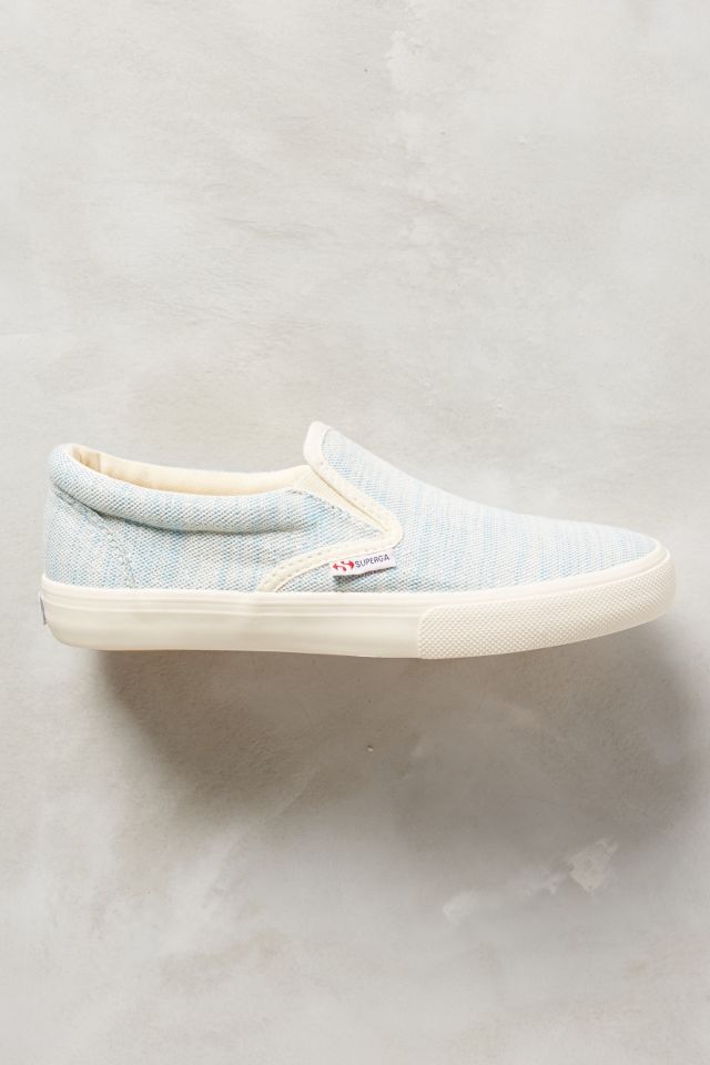 Superga Metallic Linen Slip Ons Anthropologie