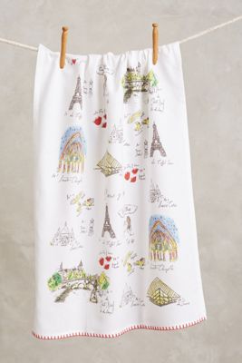 Mapped-Out Dishtowel