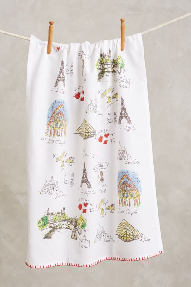 Mapped-Out Dishtowel