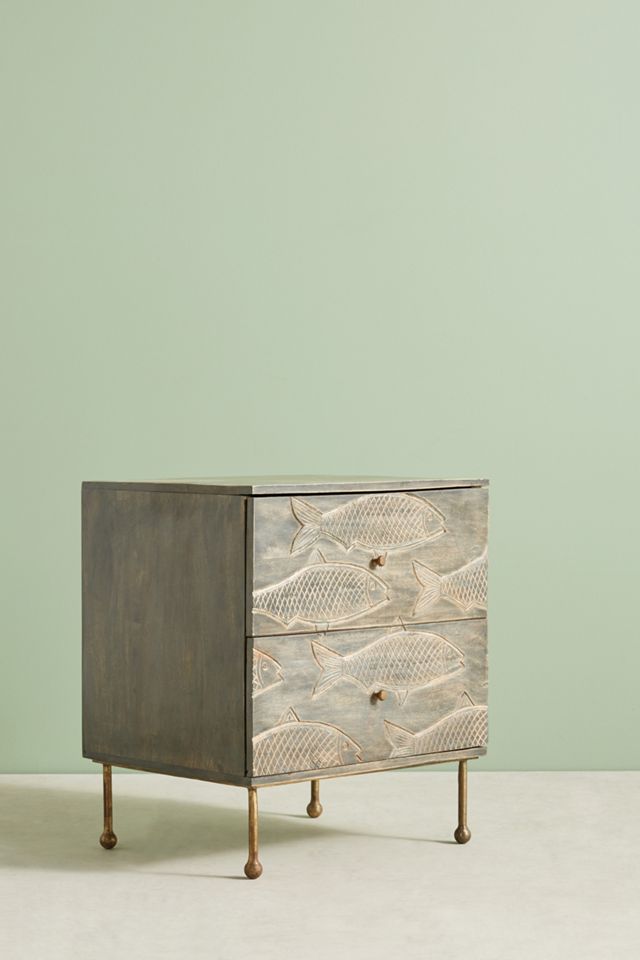 Handcarved Streamlet Nightstand #1