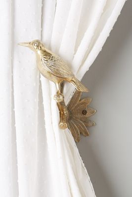 Anthropologie Gilded Aviary Tieback In Silver