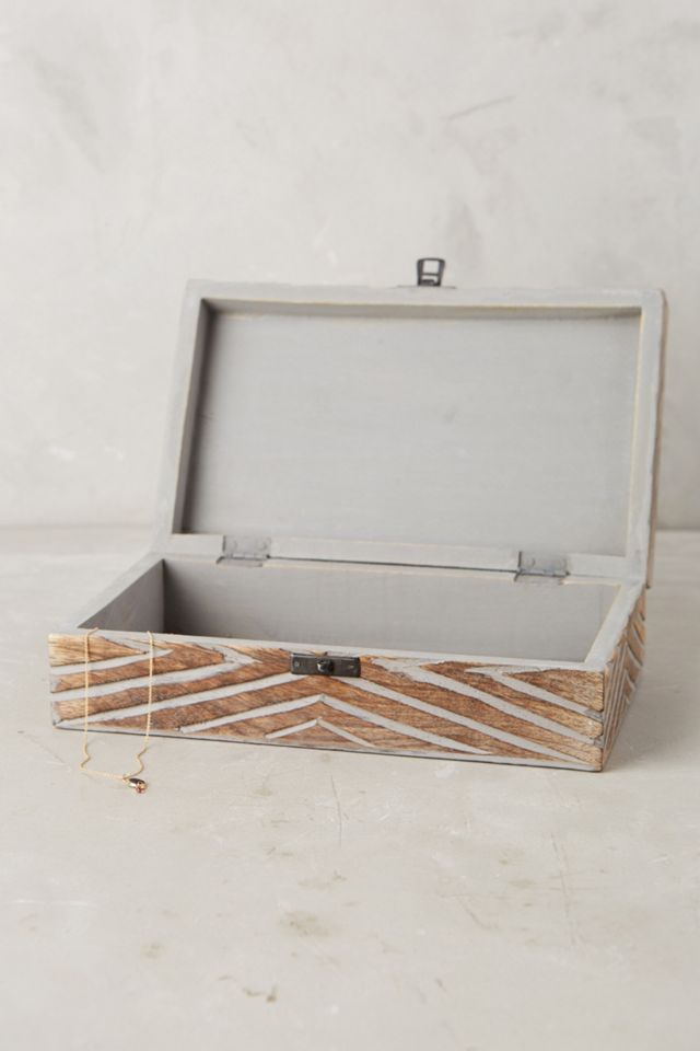 Carved Wood Jewelry Box #3