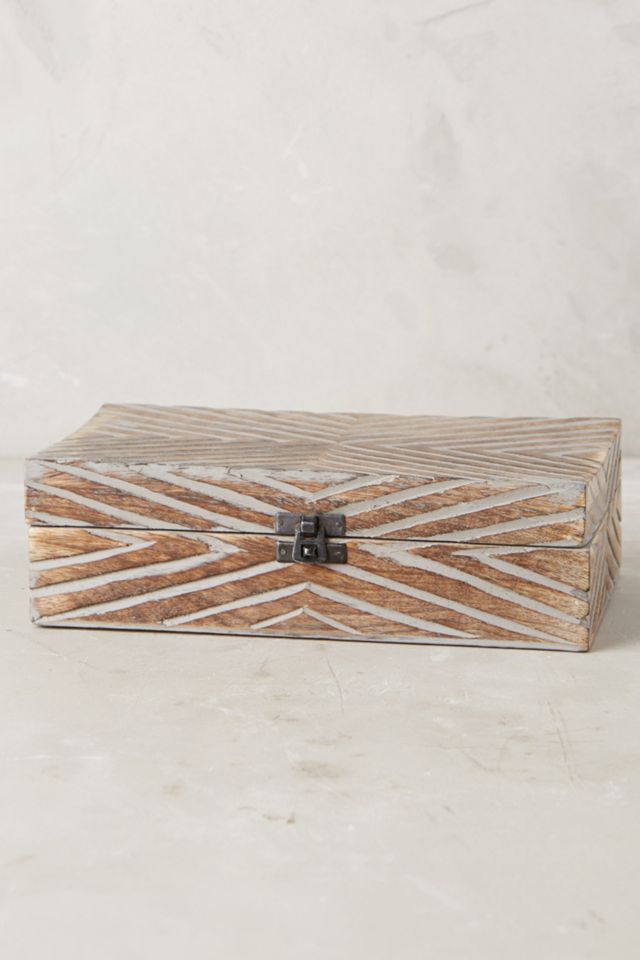 Carved Wood Jewelry Box #1