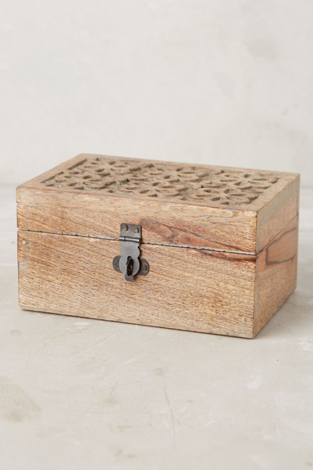 Carved Wood Jewelry Box #1