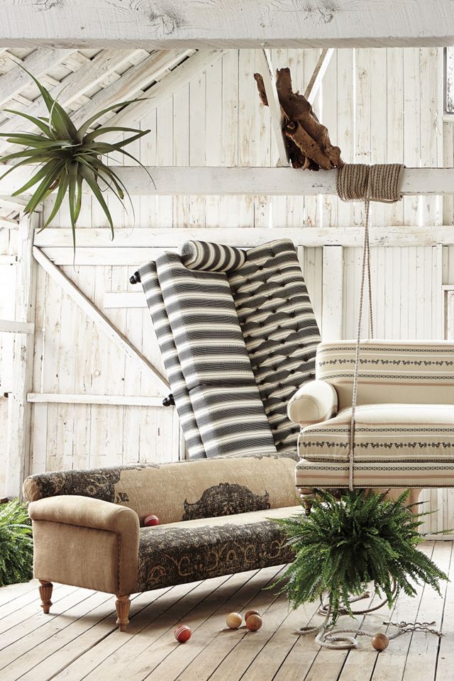 Suren-Striped Fan Pleat Sofa #7
