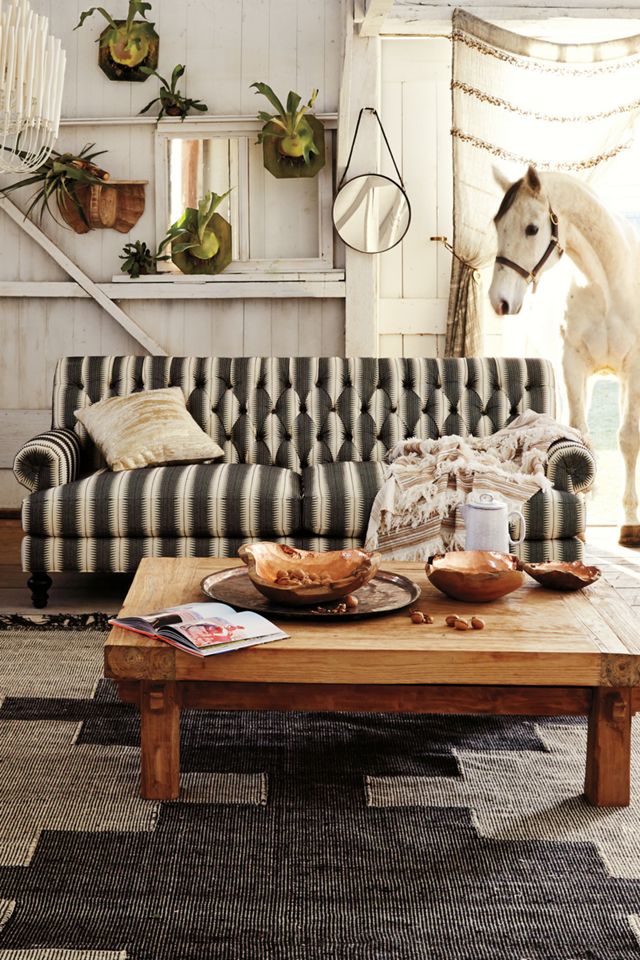 Suren-Striped Fan Pleat Sofa #9