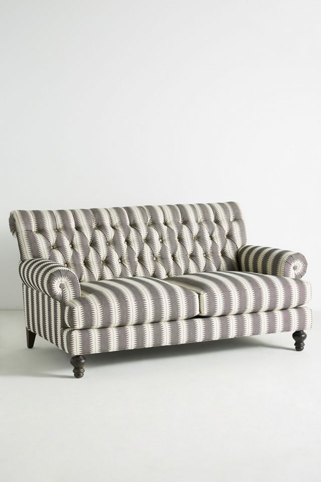 Suren-Striped Fan Pleat Sofa #2