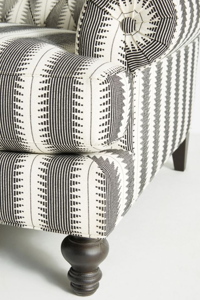 Suren-Striped Fan Pleat Sofa #4