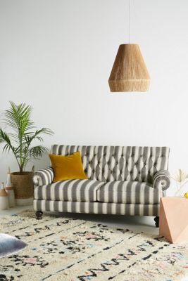 Suren-Striped Fan Pleat Sofa