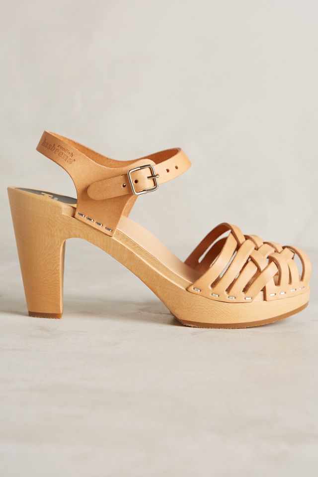 Swedish Hasbeens Braided Sky High Clogs | Anthropologie