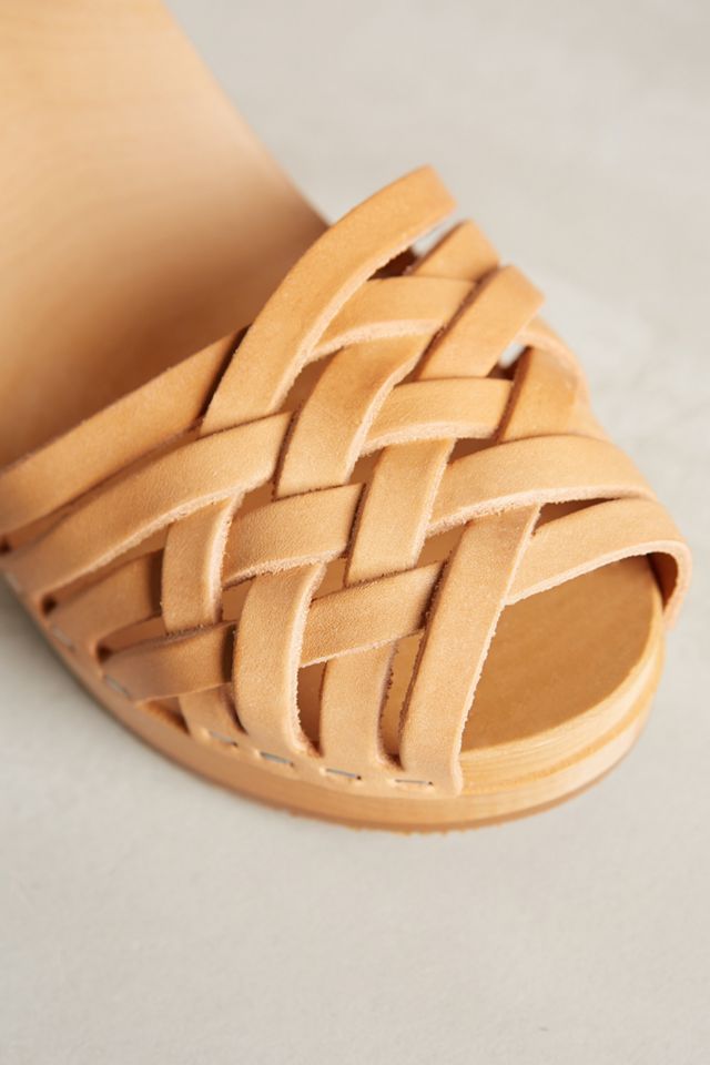 Swedish Hasbeens Braided Sky High Clogs #4