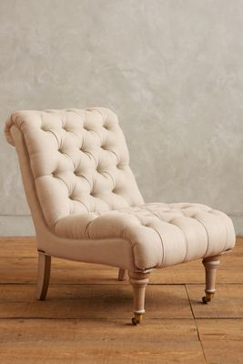 Linen Orianna Slipper Chair