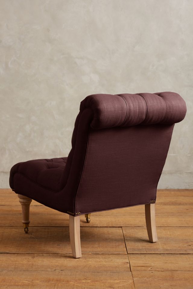 Linen Orianna Slipper Chair #1