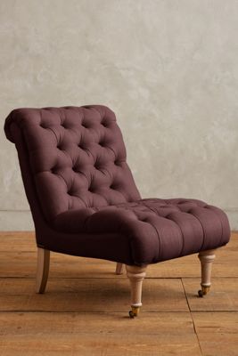 Linen Orianna Slipper Chair