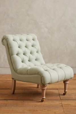 Linen Orianna Slipper Chair