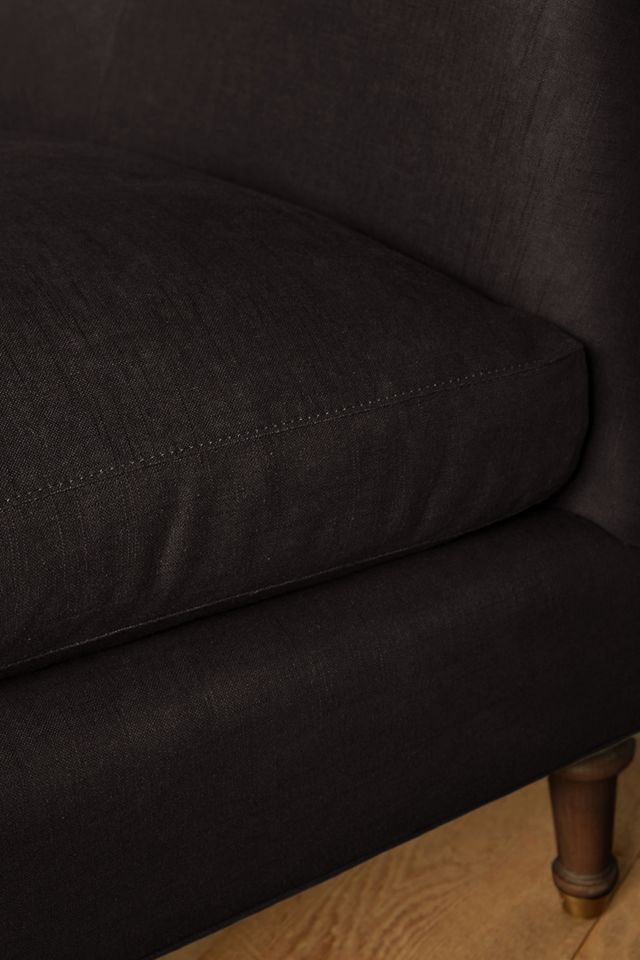 Linen Pied-A-Terre Sofa, Hickory #1