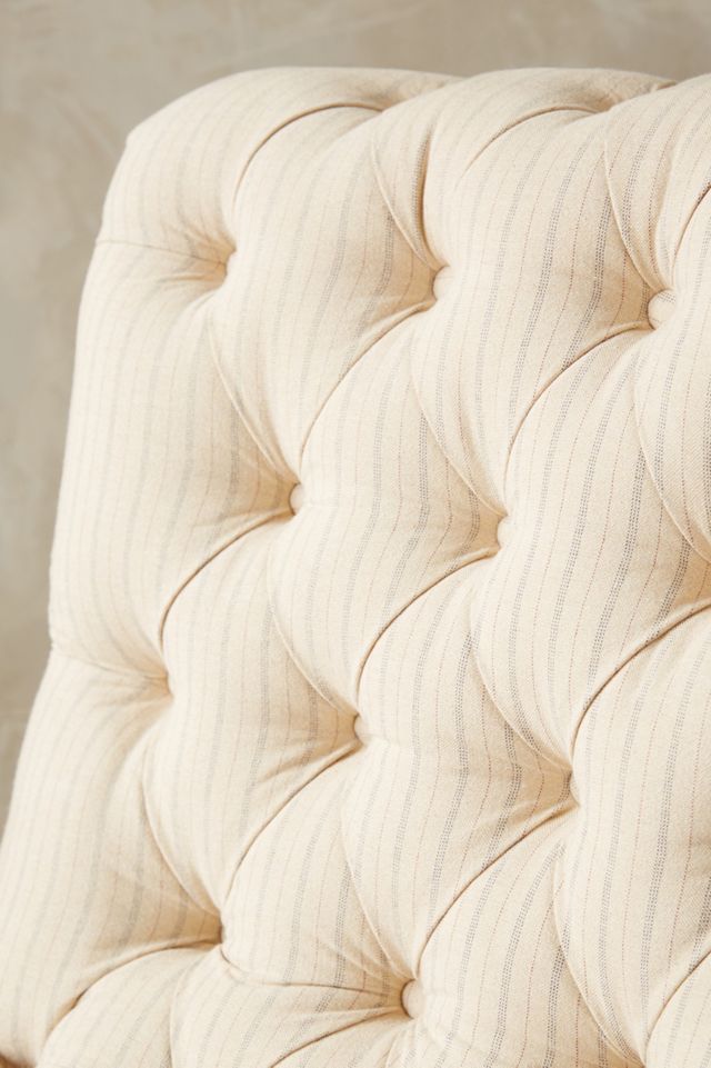 Striped Linen Orianna Slipper Chair #3