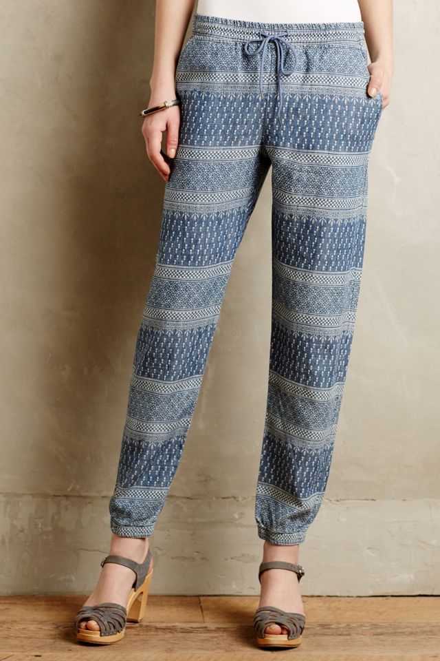 Mosaic Chambray Joggers #1
